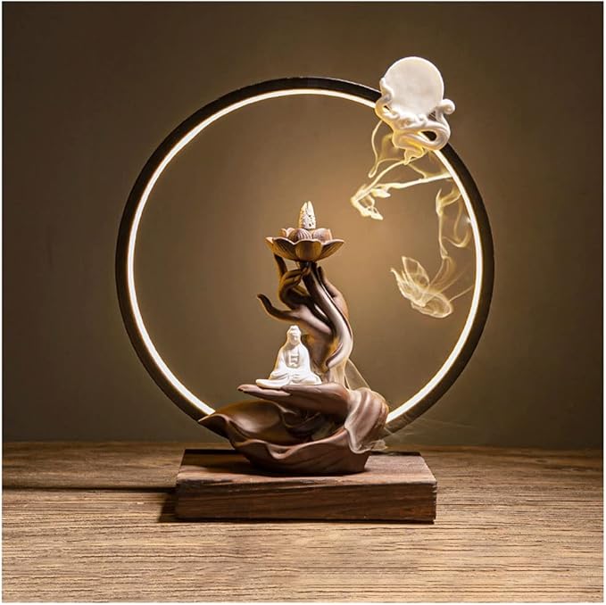 Lampe zen avec brûleur d'encens